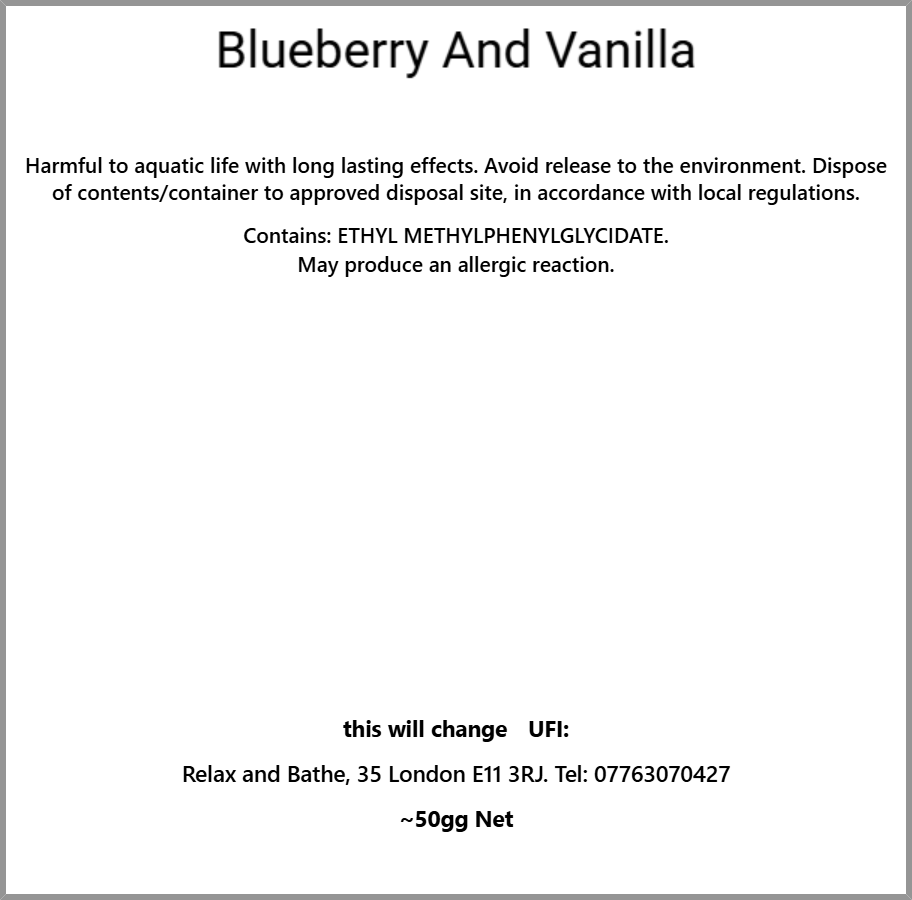 Blueberry and vanilla (sweet)