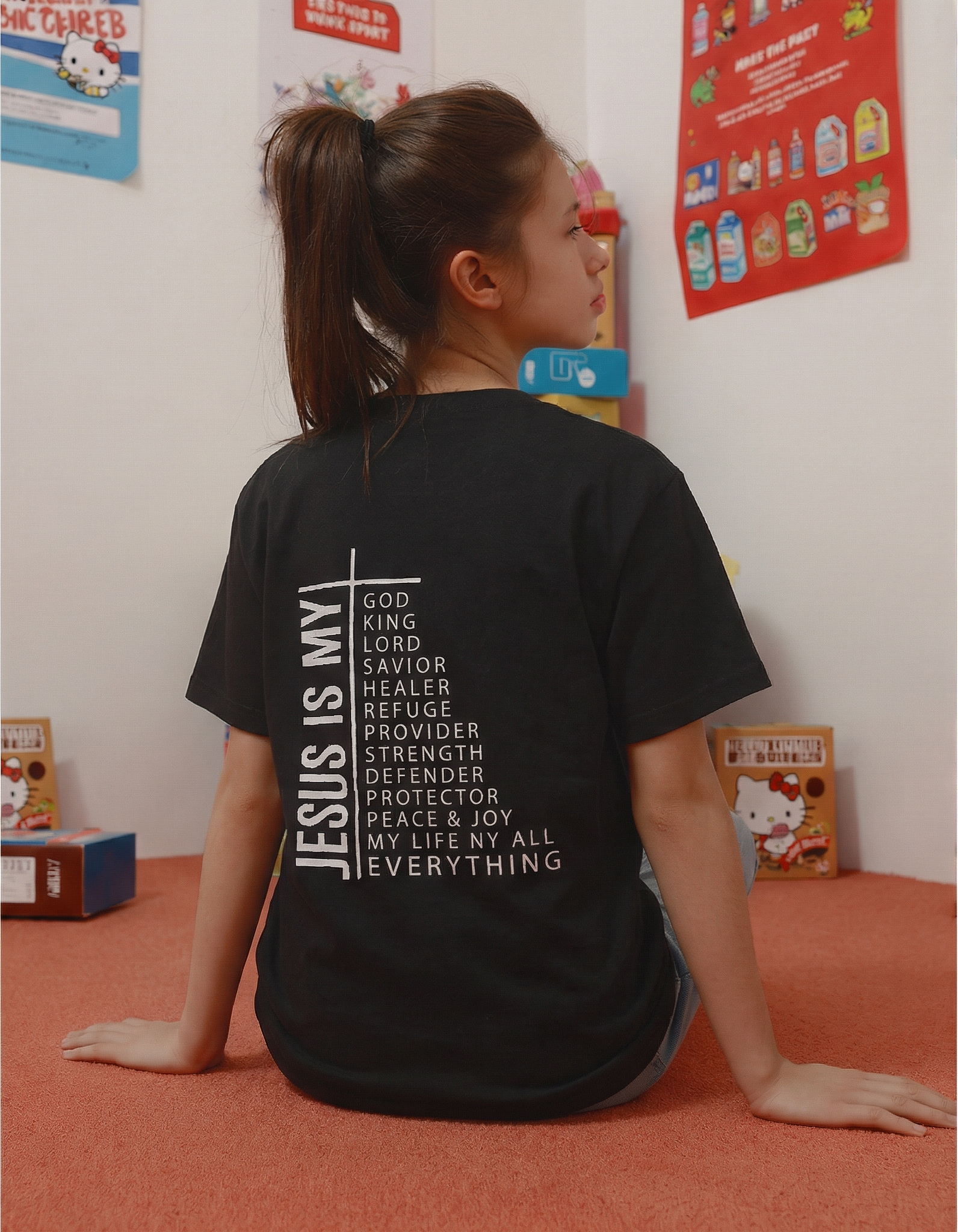 The "Jesus Is My Everything" Heavyweight Tee Childrens