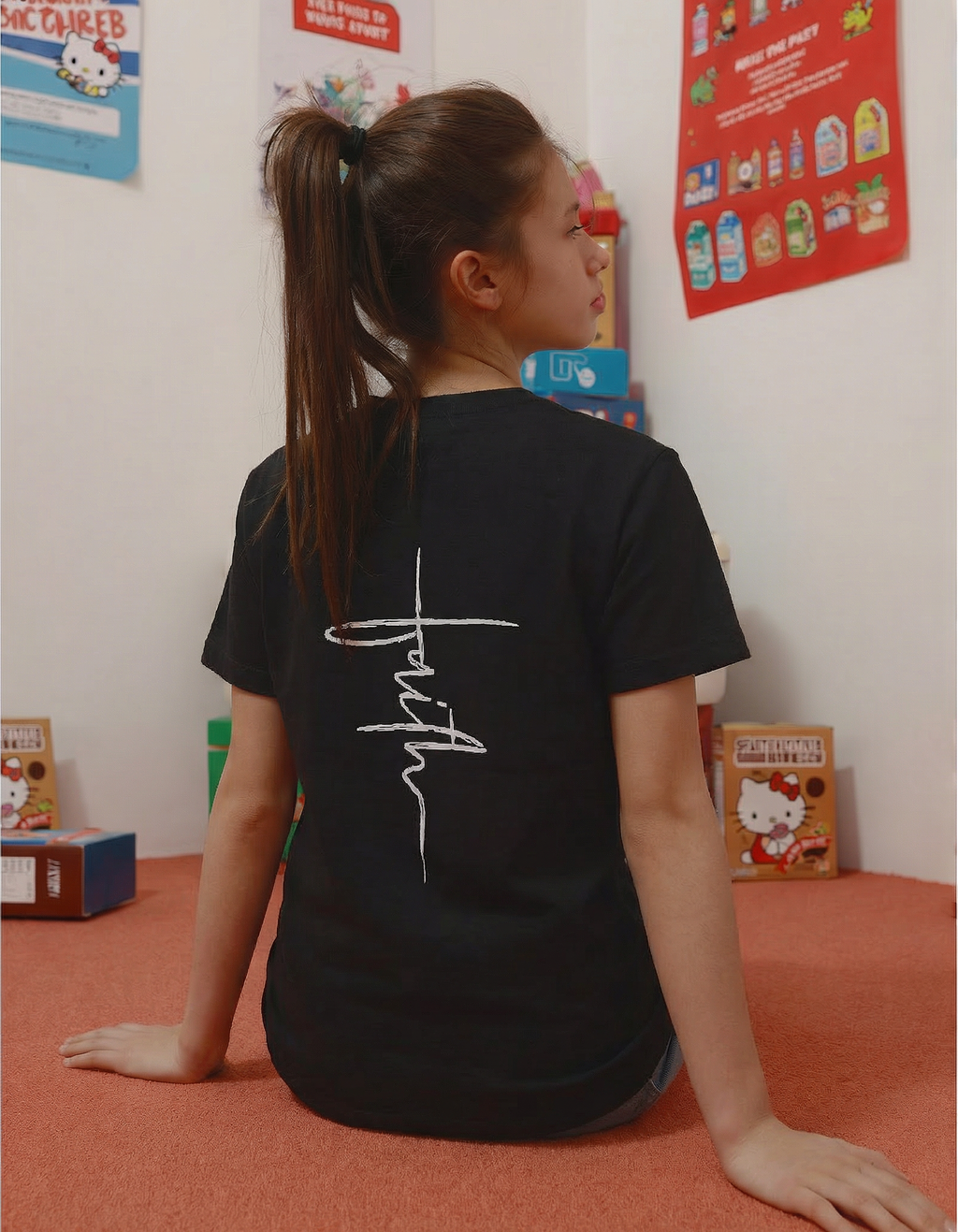 The "Faith Cross" Heavyweight Tee Children's