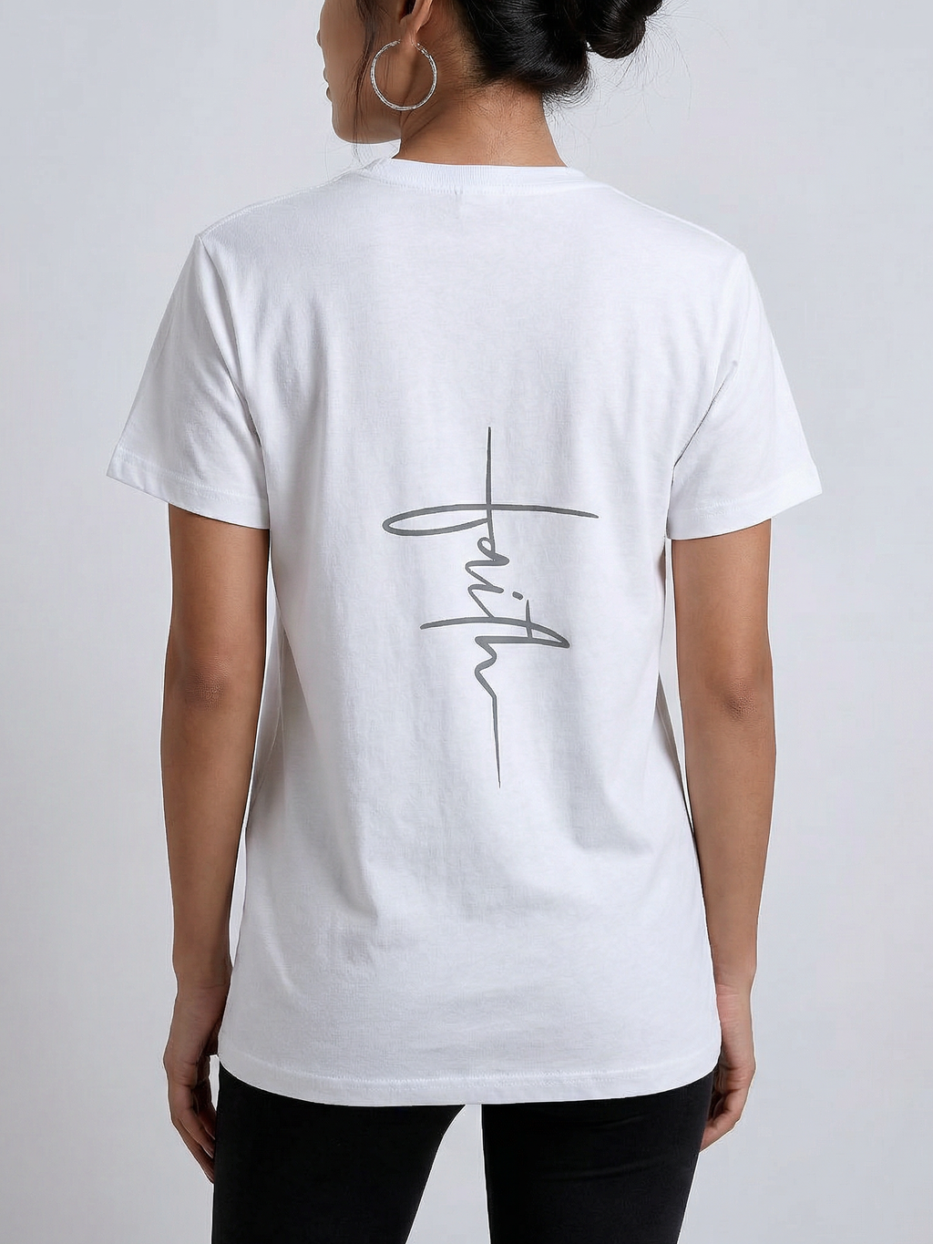 The "Faith Cross" Heavyweight Tee Women's