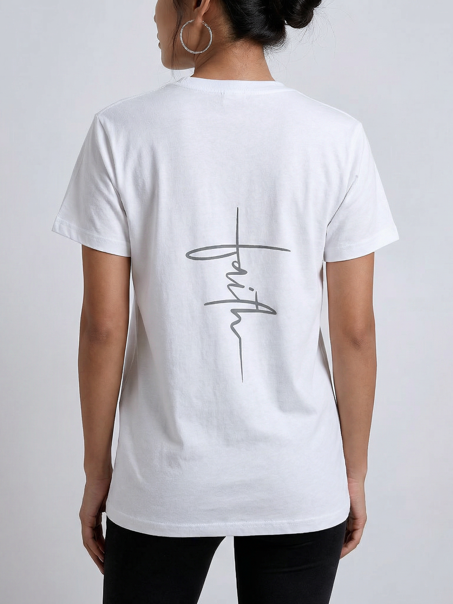 The "Faith Cross" Heavyweight Tee Women's