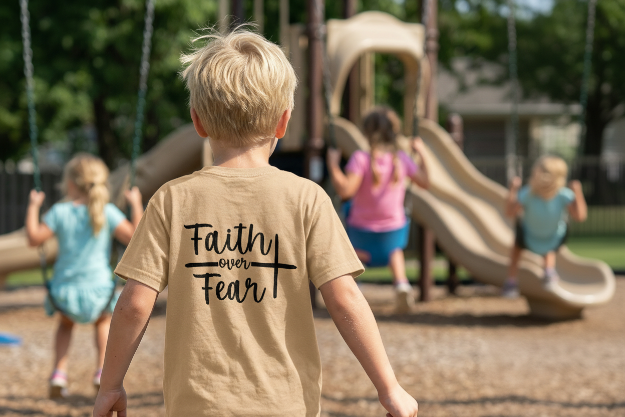 The "Faith Over Fear" Heavyweight Tee Children