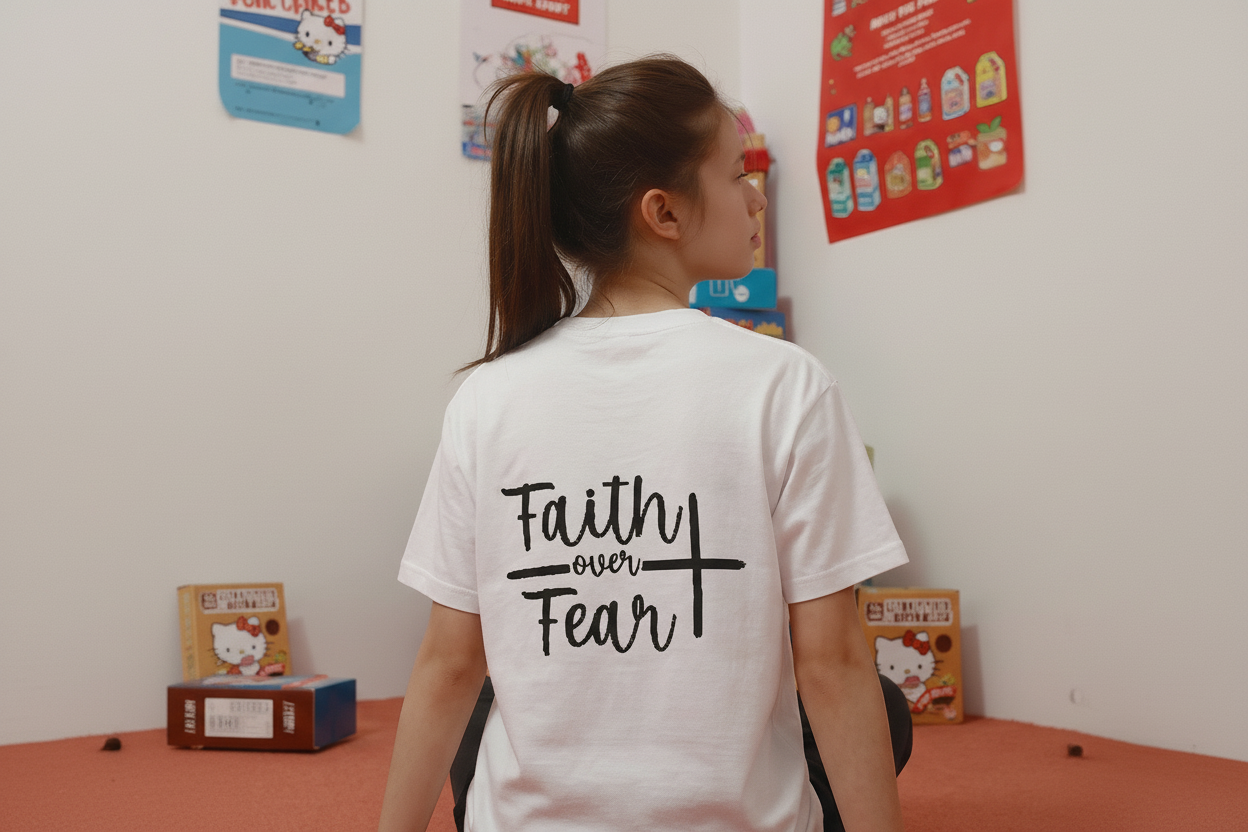 The "Faith Over Fear" Heavyweight Tee Children