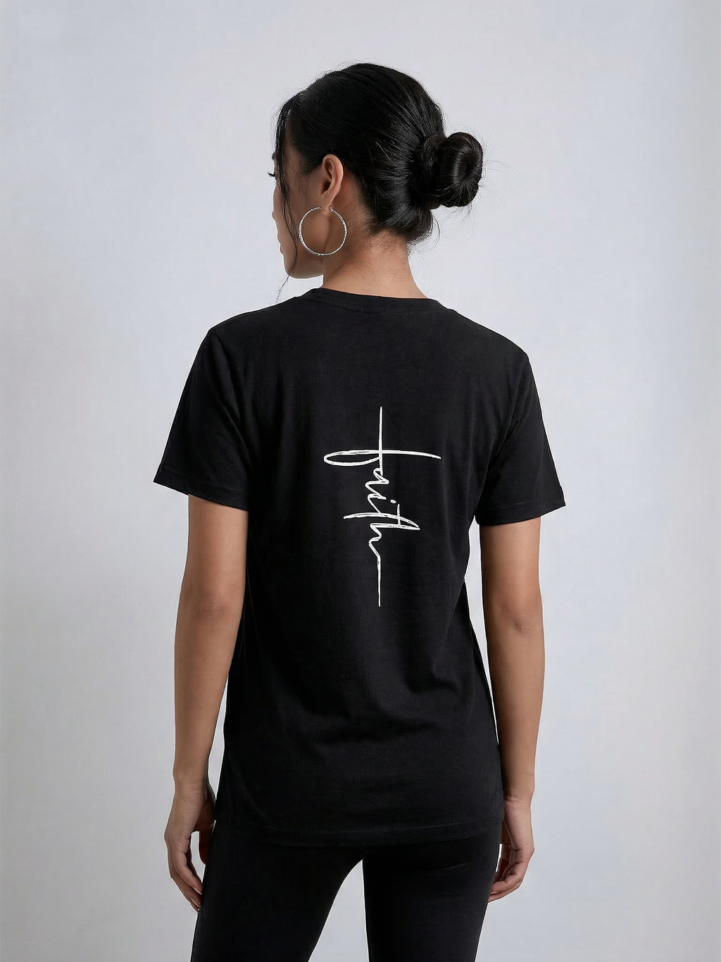 The "Faith Cross" Heavyweight Tee Women's
