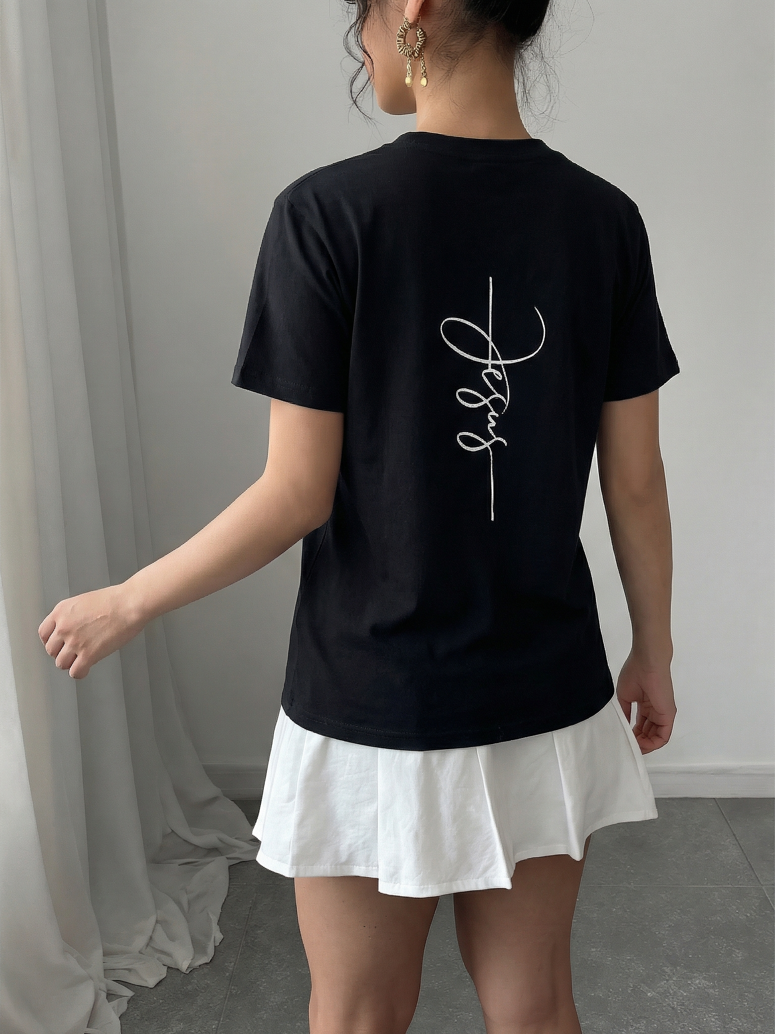 The "Jesus Cross" Heavyweight Tee Women's