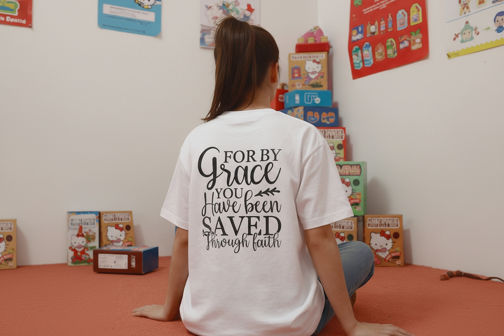 The "Saved By Grace" Heavyweight Tee Childrens