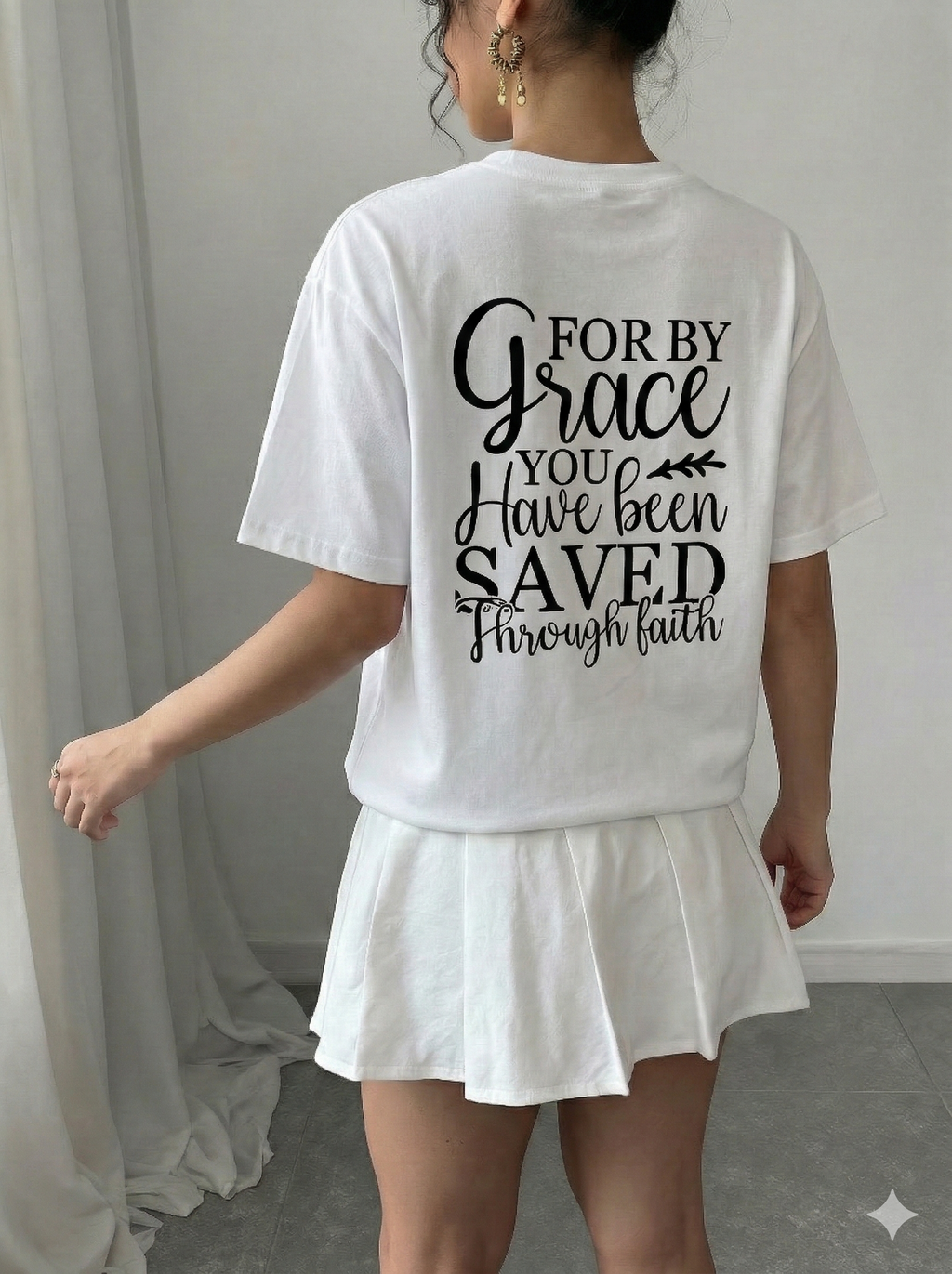 The "Saved By Grace" Heavyweight Tee Women's