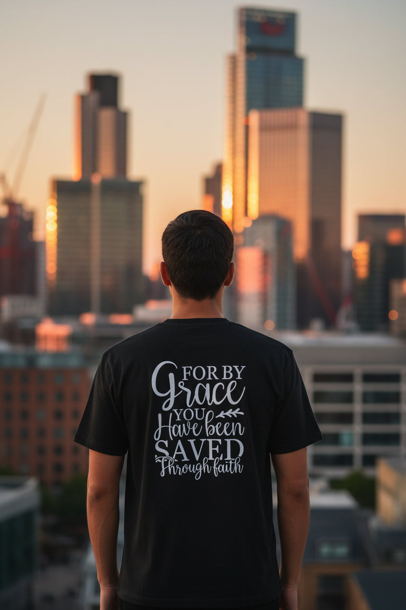 The "Saved By Grace" Heavyweight Tee Mens