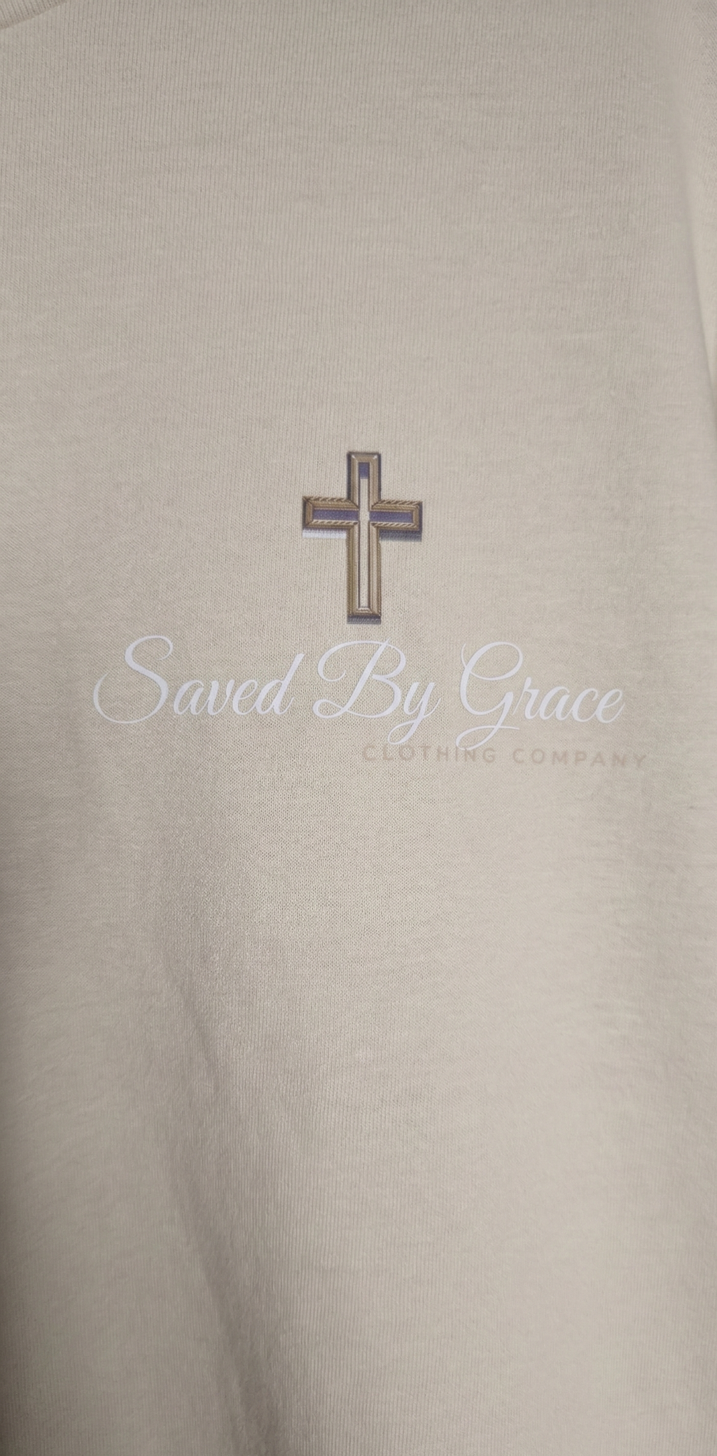 The "Saved By Grace" Dual-Logo Heavyweight Tee Mens