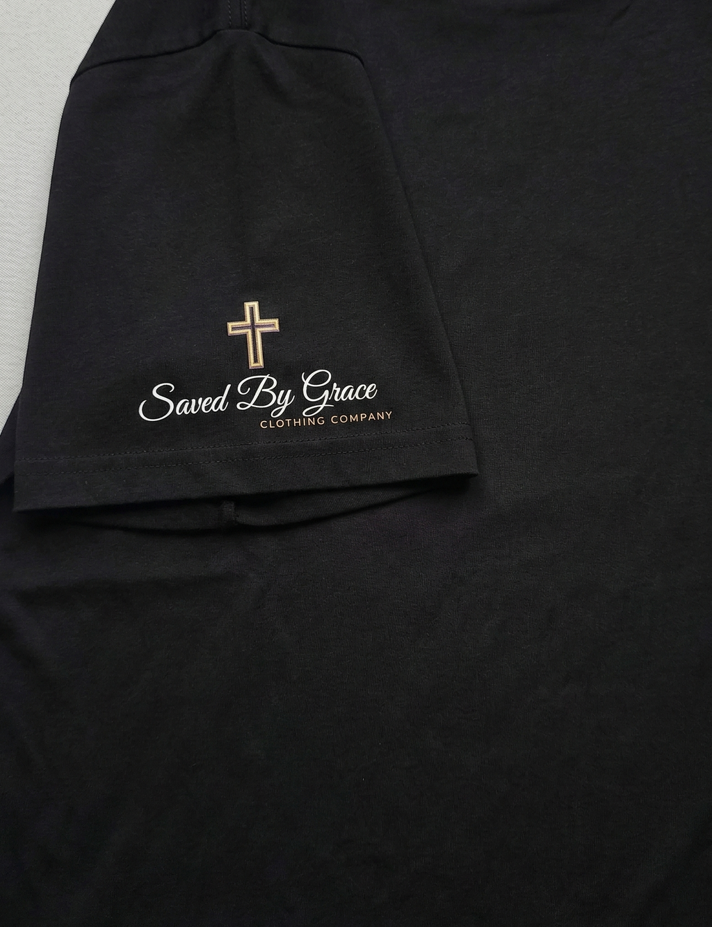 The "Saved By Grace" Dual-Logo Heavyweight Tee Mens