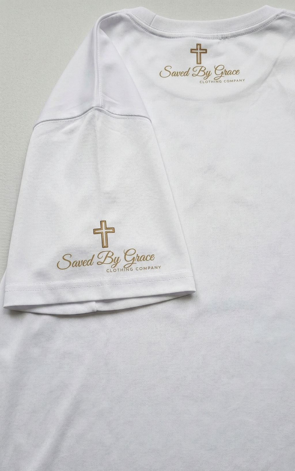 The "Saved By Grace" Dual-Logo Heavyweight Tee Mens