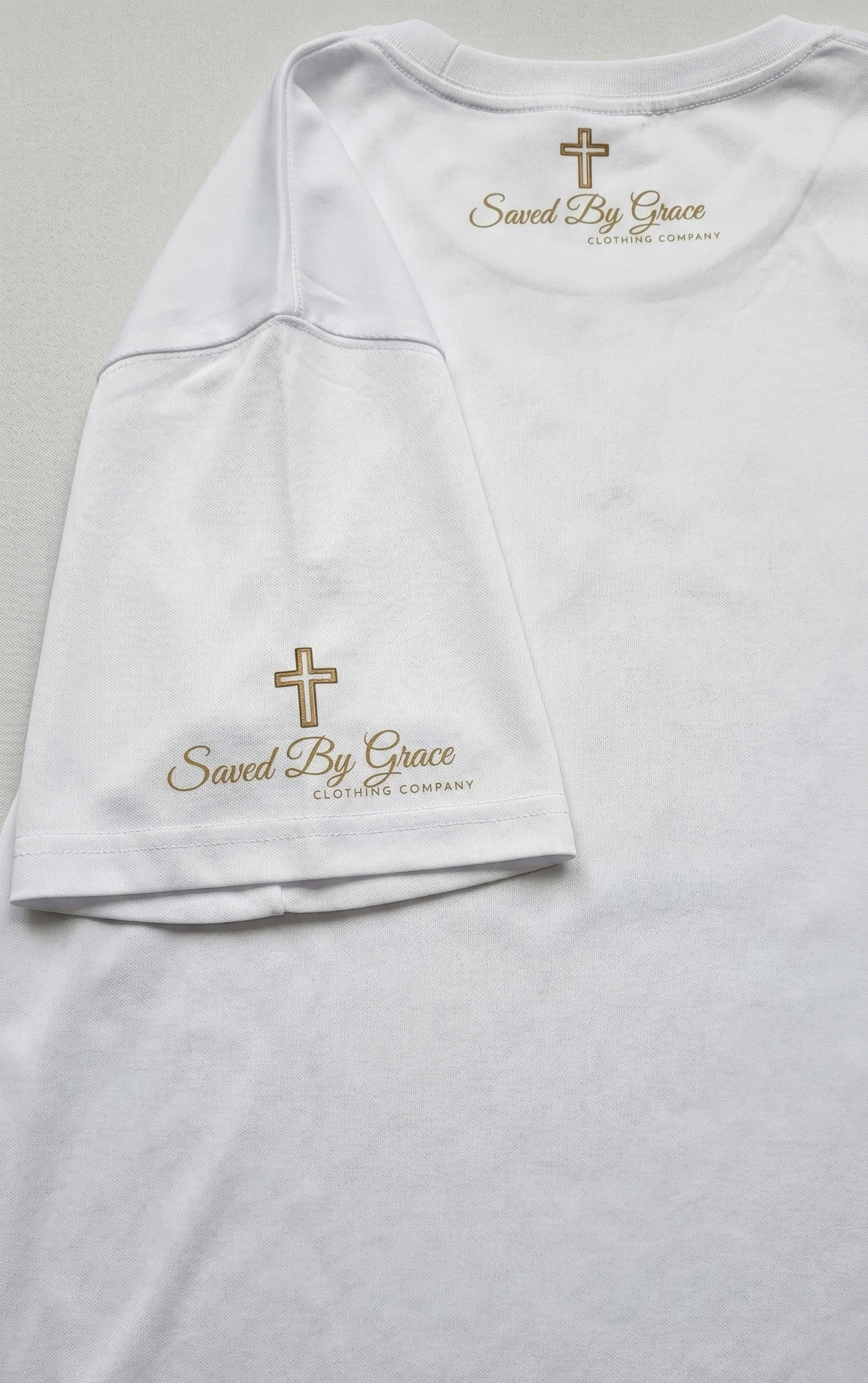 The "Saved By Grace" Dual-Logo Heavyweight Tee Mens