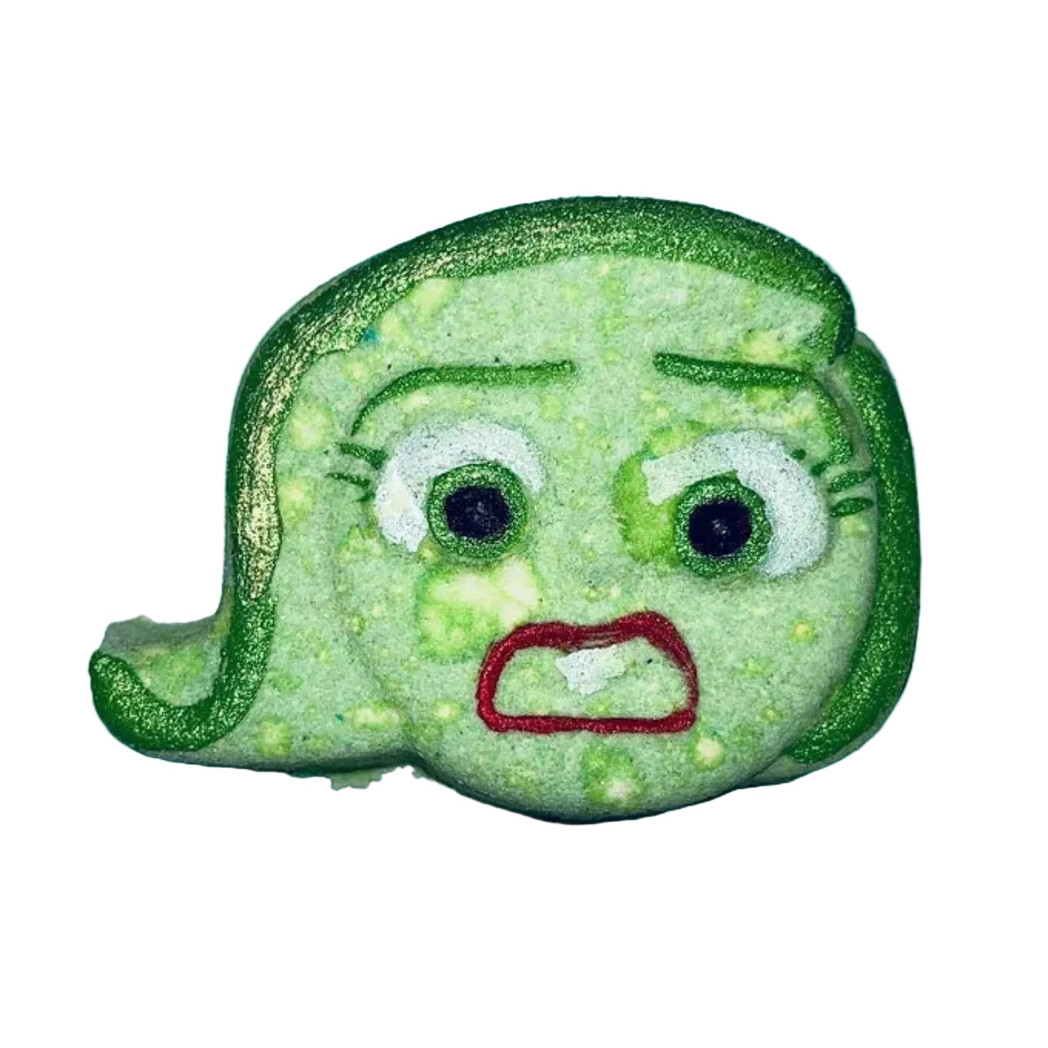 Inside Emotions Disgust shaped bath Bomb