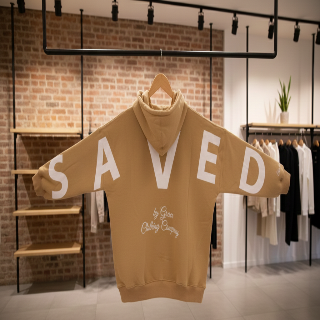 Saved Oversized Hoodie in Sand