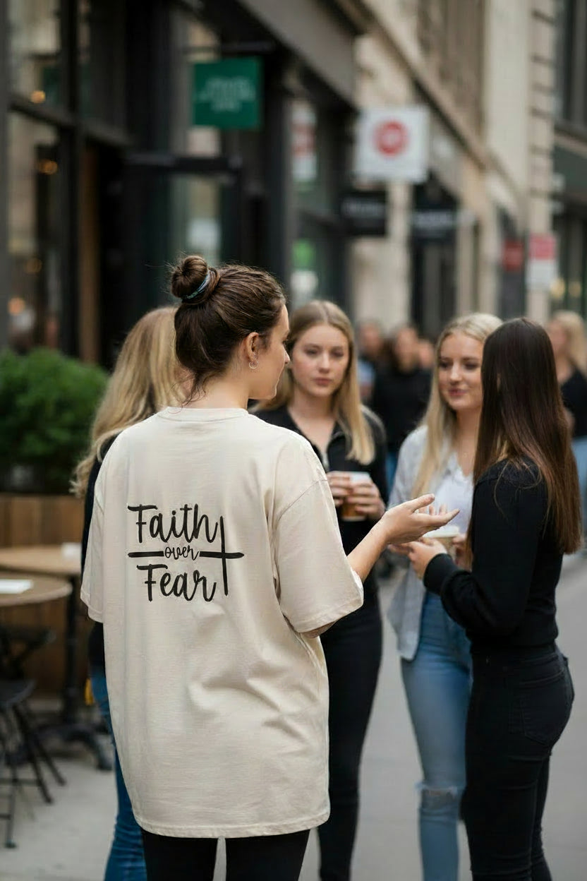 The "Faith Over Fear" Heavyweight Tee Woman's