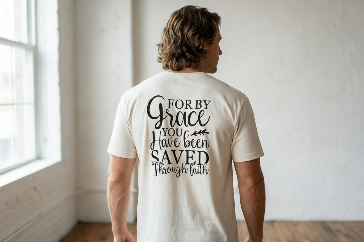 The "Saved By Grace" Heavyweight Tee Mens