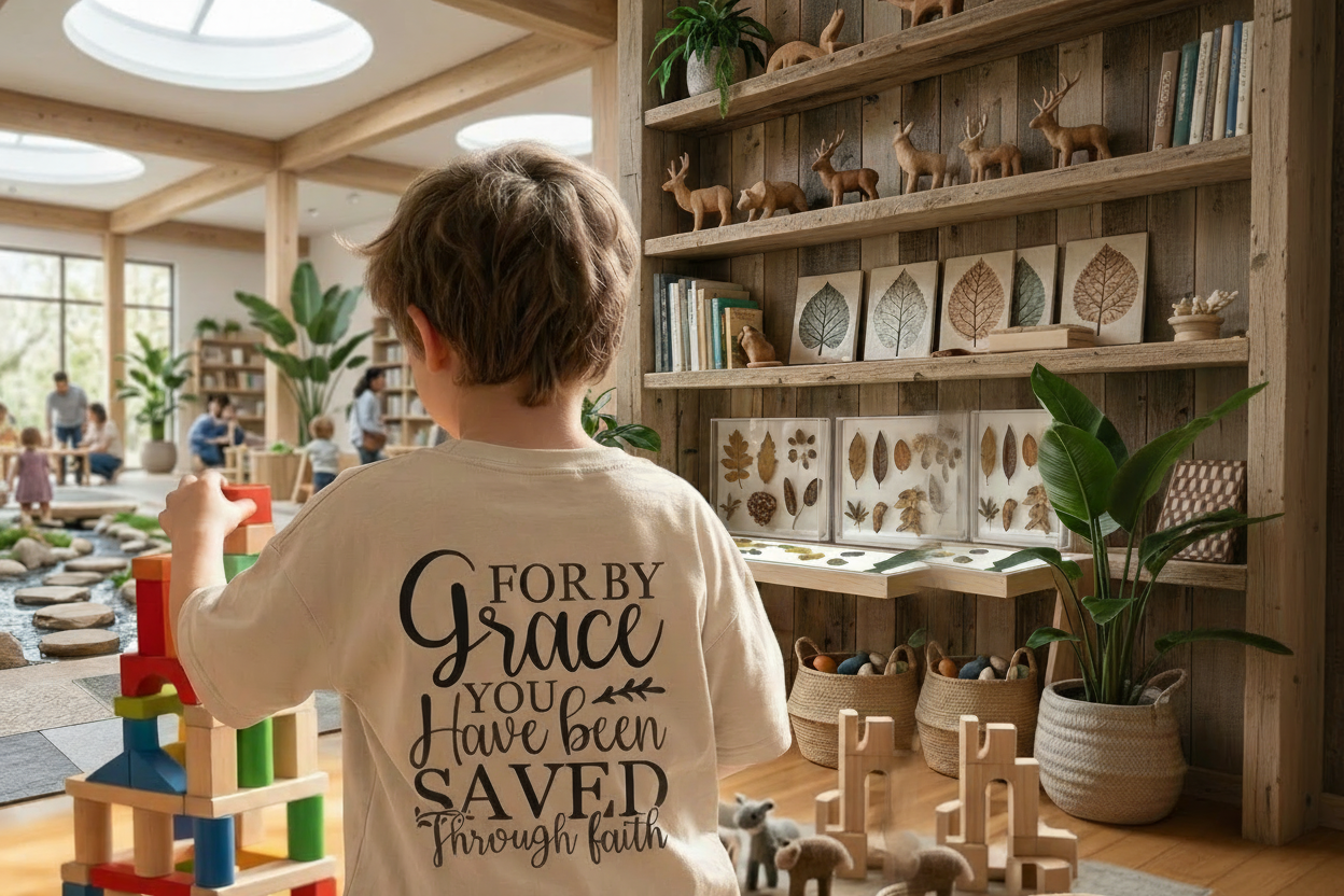 The "Saved By Grace" Heavyweight Tee Childrens