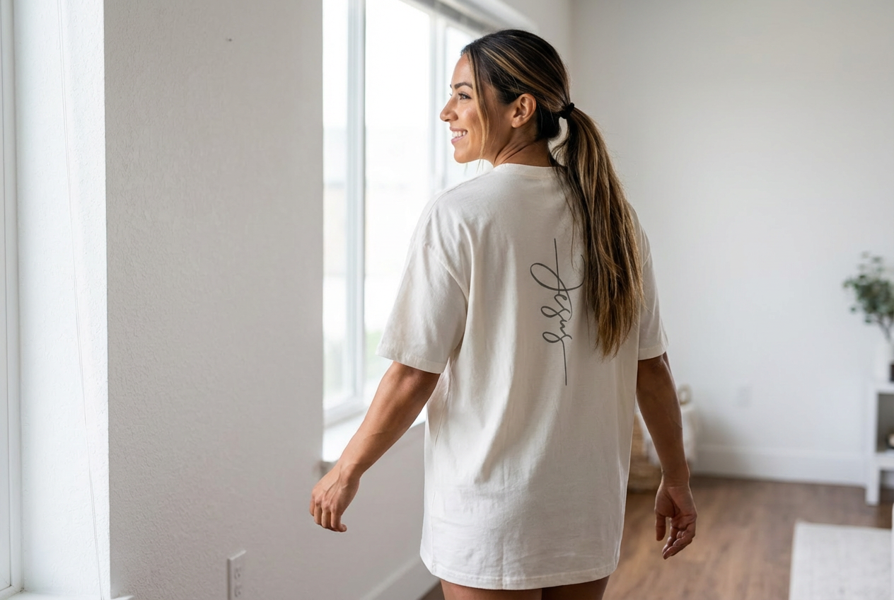 The "Jesus Cross" Heavyweight Tee Women's