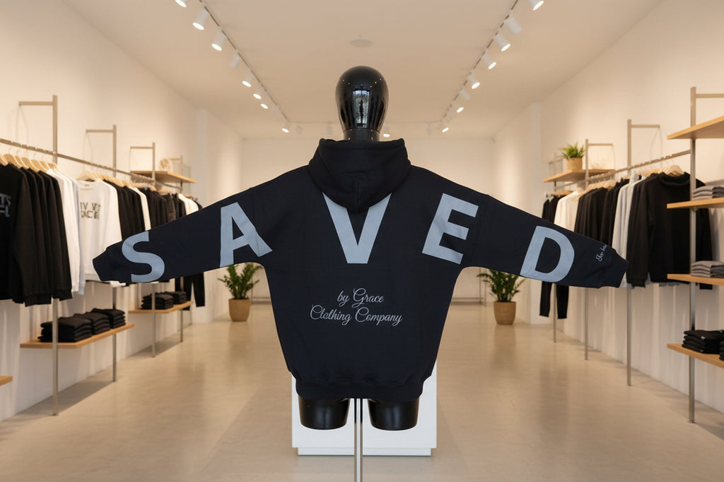 Saved Oversized Hoodie in Black