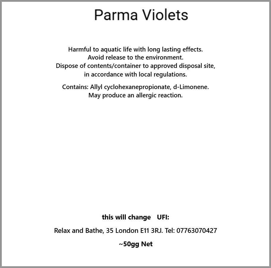 Parma violet (sweet)
