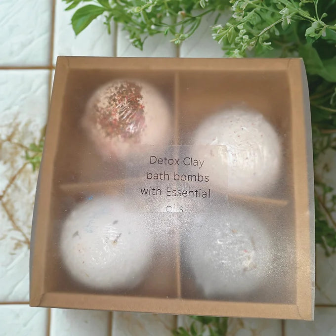 set of 4 clay bath bombs